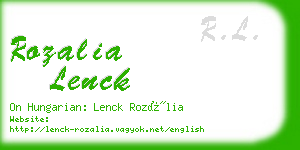 rozalia lenck business card
